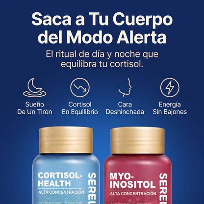 Pack Multivitamínico equilibrio de Cortisol con Myo-Inositol | Control del Estrés, Ánimo y Bienestar Diario - Serelia